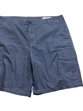 IZOD Cargo Shorts Mens 42 Classic Fit Blue Pockets Cotton Blend Casual LL